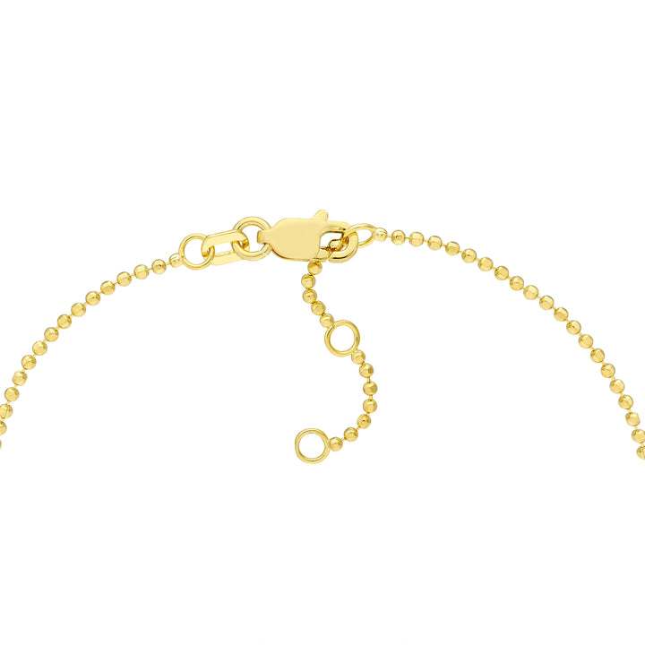 Adjustable Diamond Cut Beaded Chain Bracelet