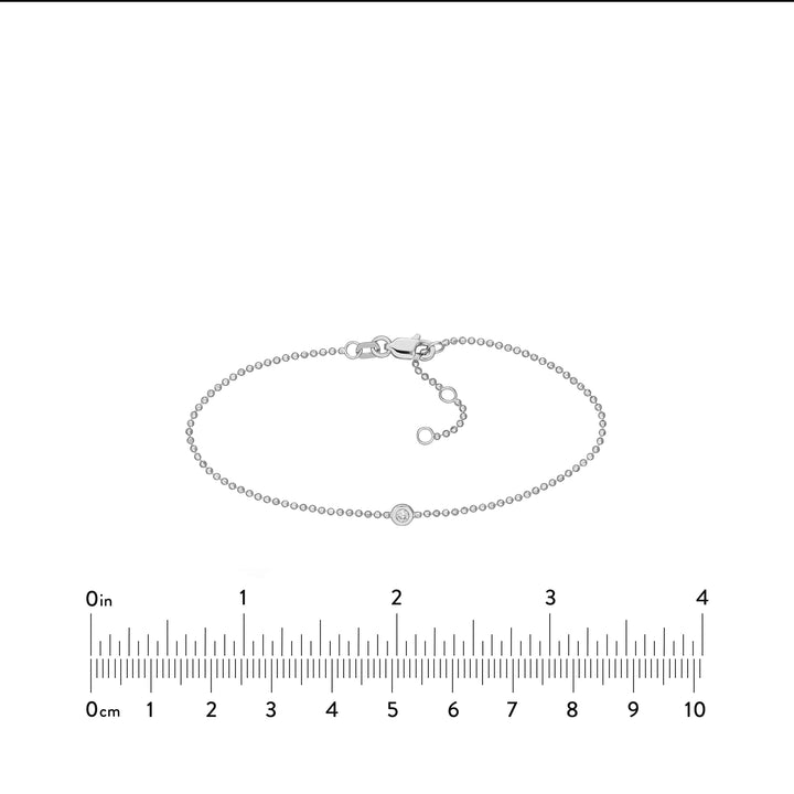 Adjustable Diamond Cut Beaded Chain Bracelet
