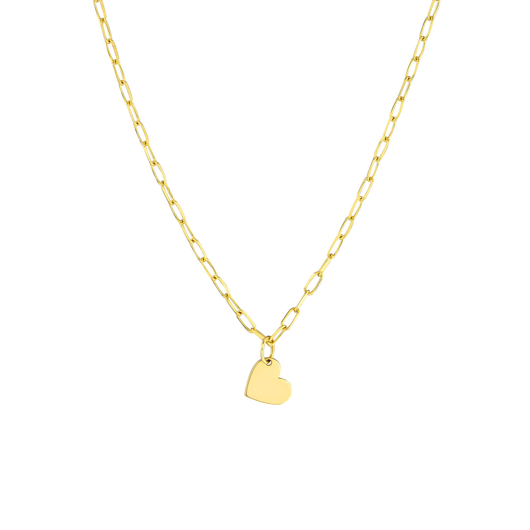 Dangle Heart Paper Clip Necklace