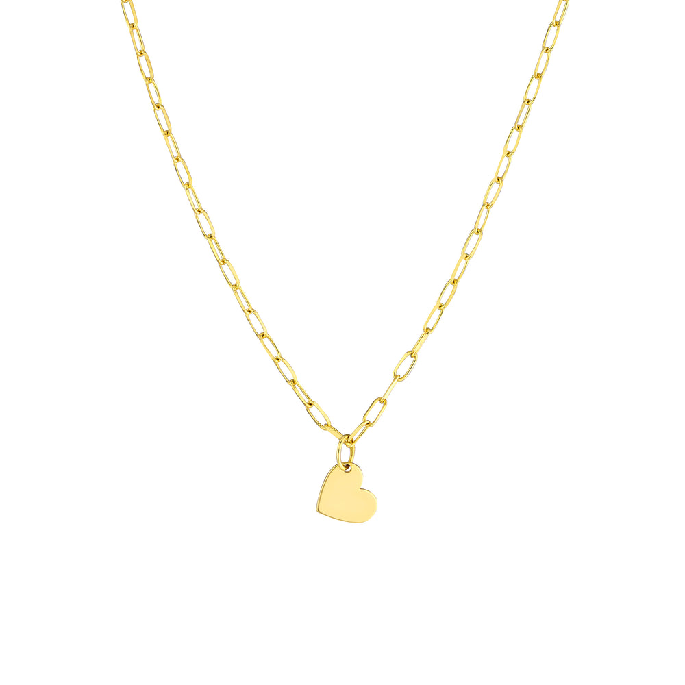 Dangle Heart Paper Clip Necklace