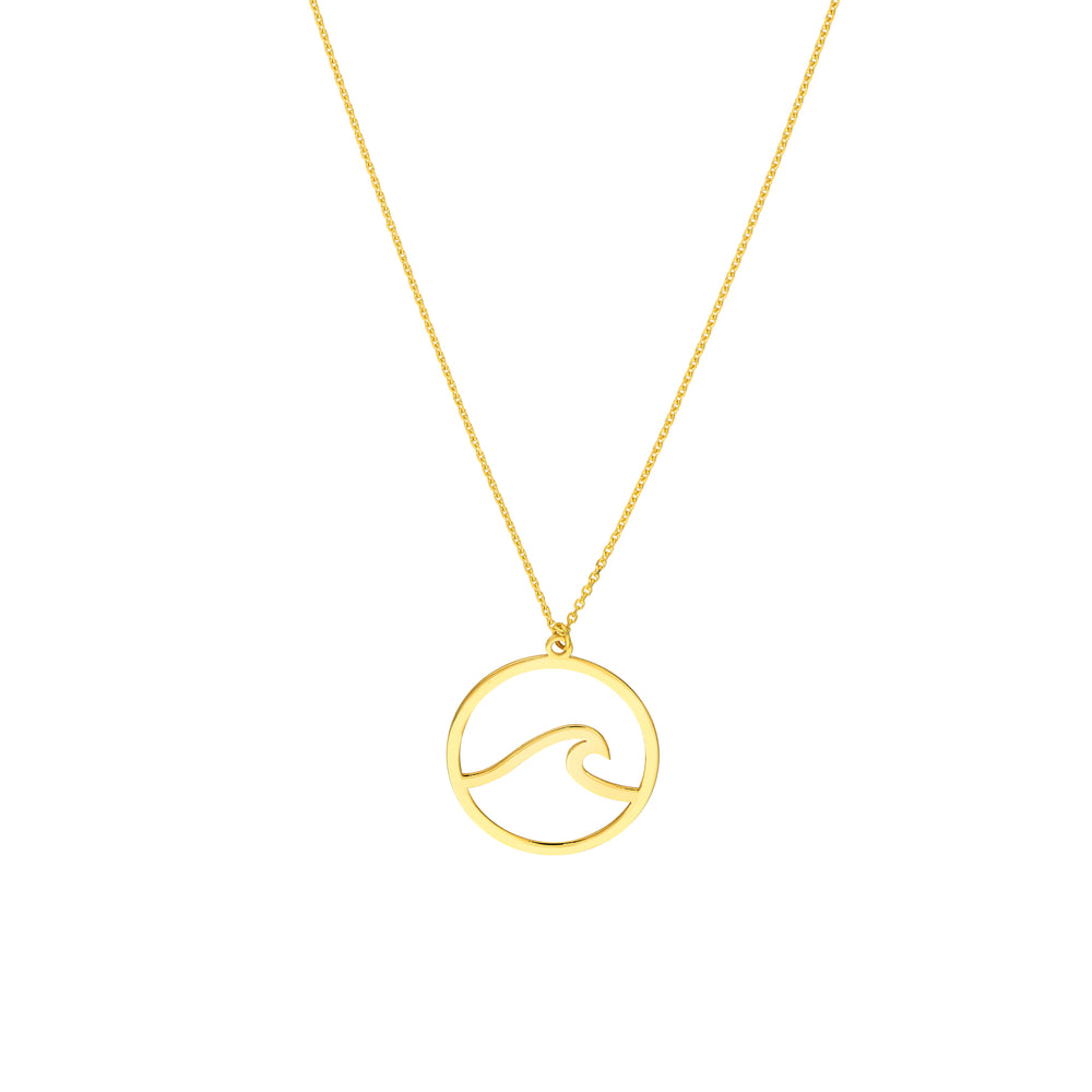 Wave In Circle Necklace