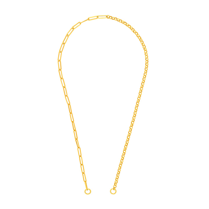 50/50 Paper Clip + Rolo Split Chain