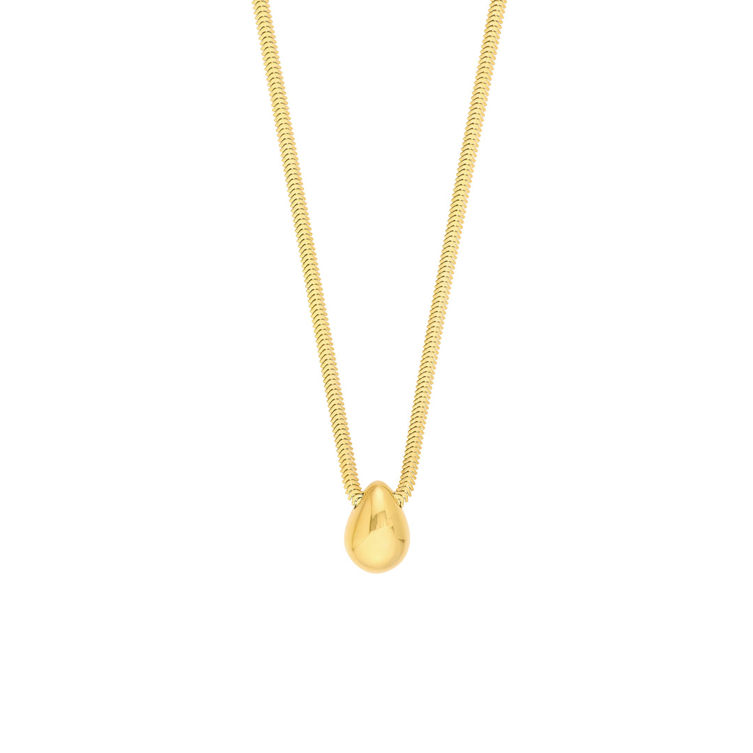 Puff Teardrop Snake Necklace