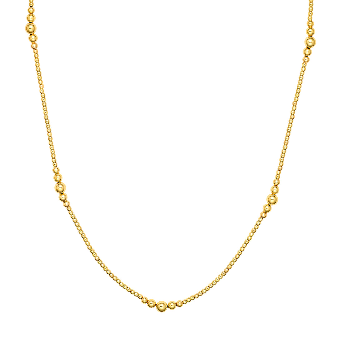 Graduated Bead Station Necklace