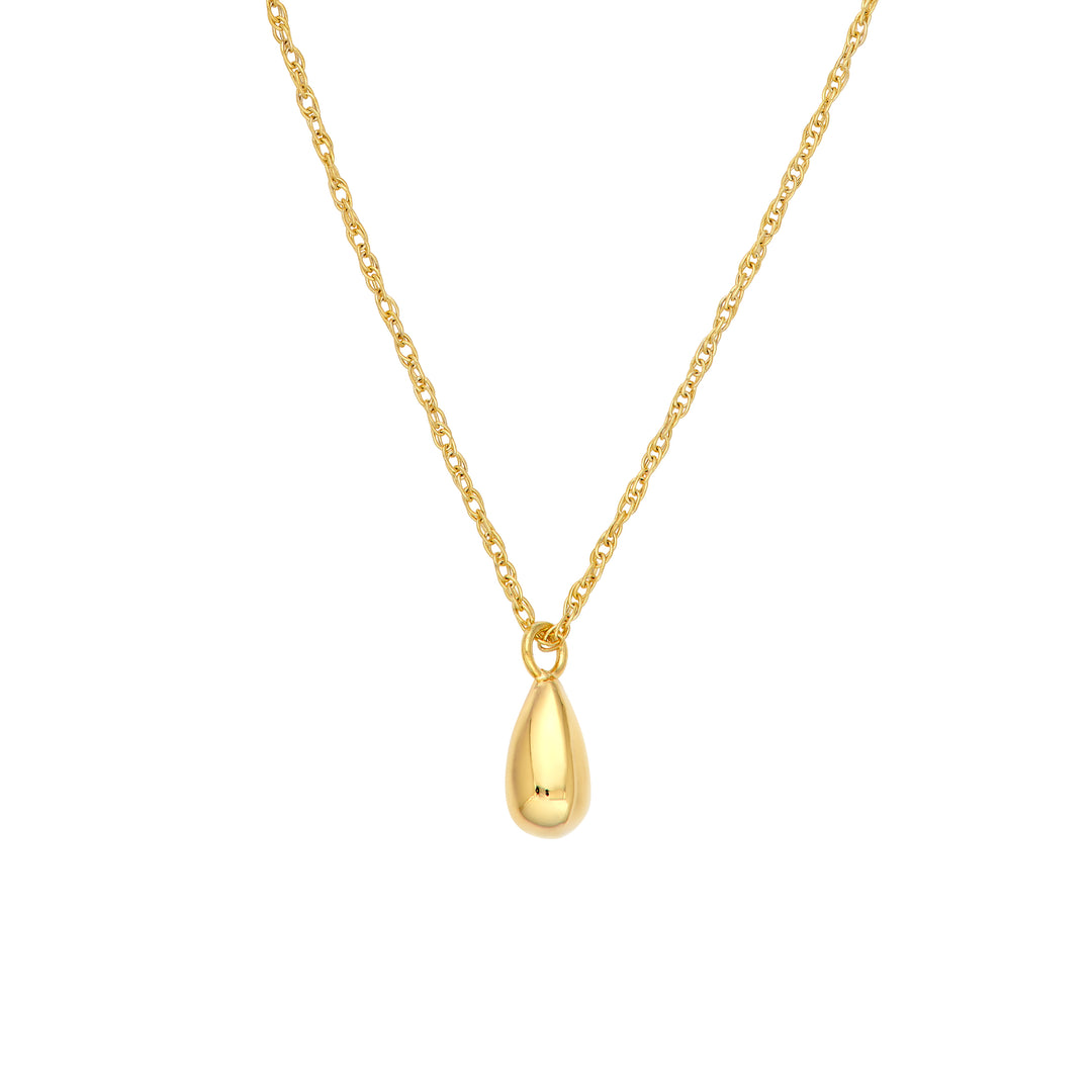 So You Small Puffy Teardrop Pendant Necklace