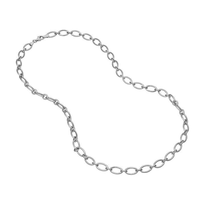 Hollow Oval Link 1+1 Chain Necklace