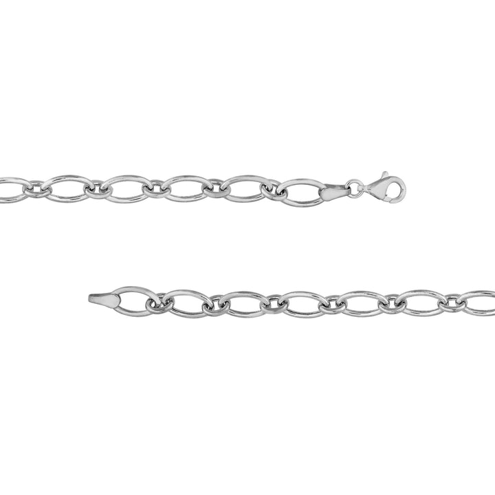 Hollow Oval Link 1+1 Chain Necklace