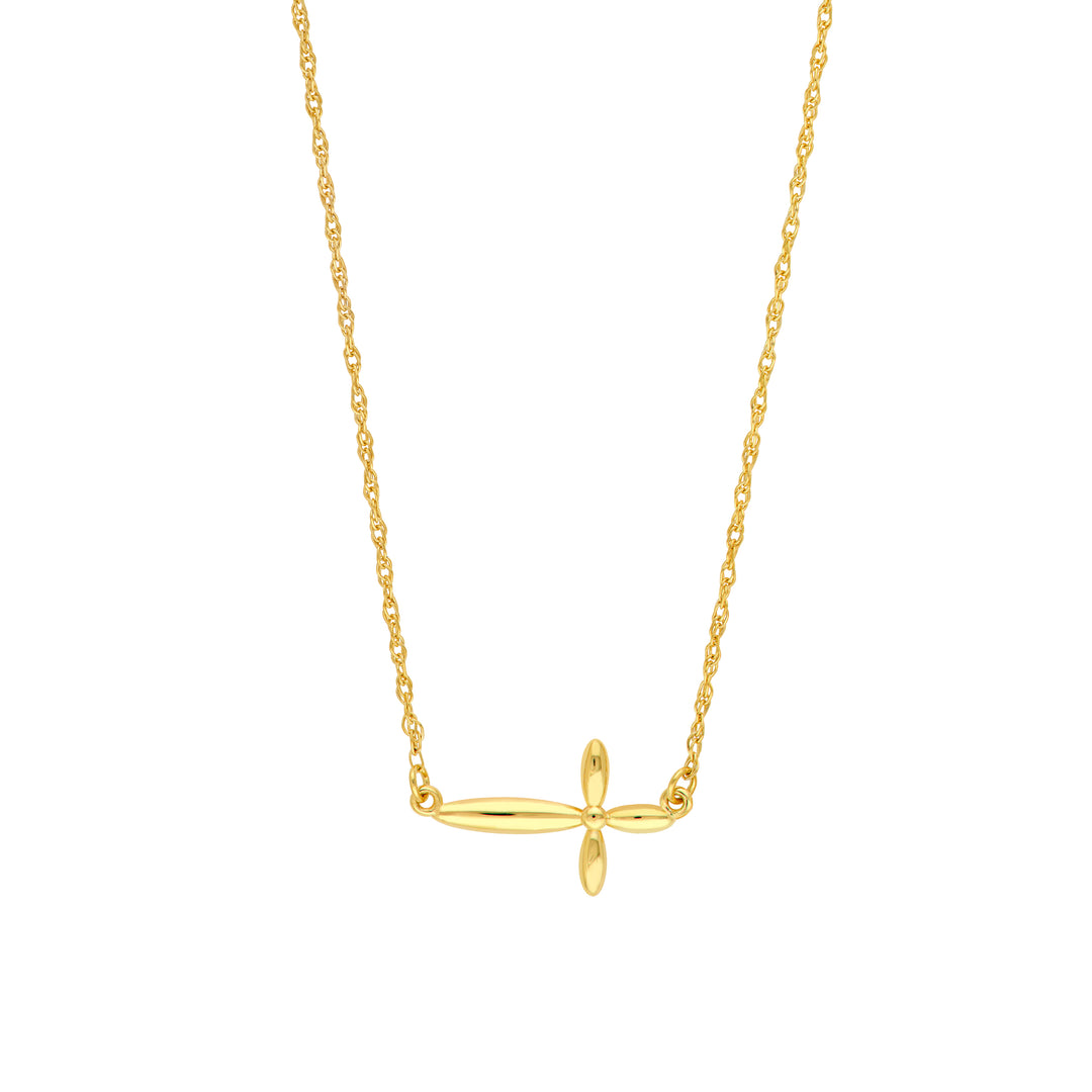So You Puffy East West Cross Pendant Necklace