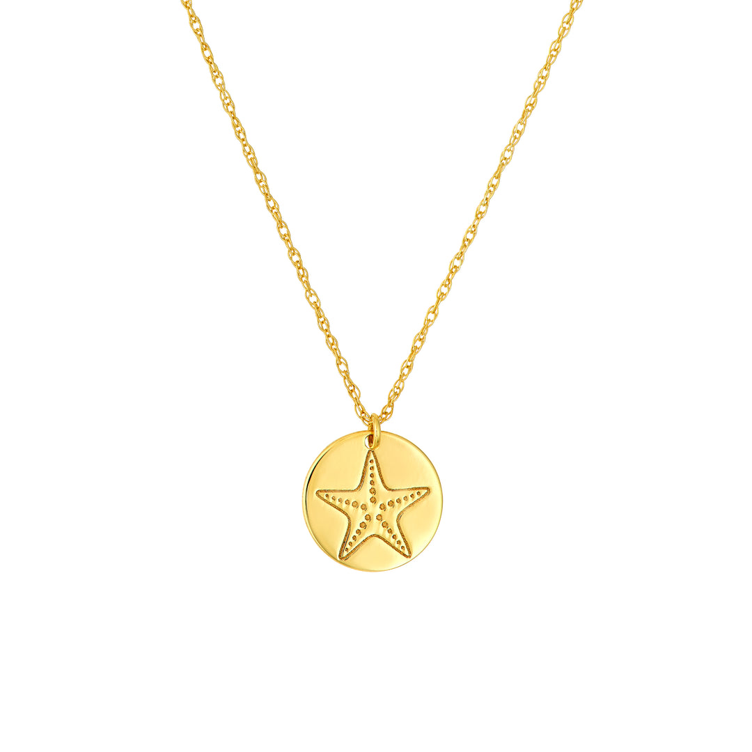So You Starfish Disc Necklace