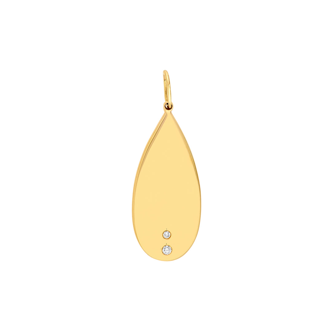 1.2pt Diamond Elongated Teardrop Pendant