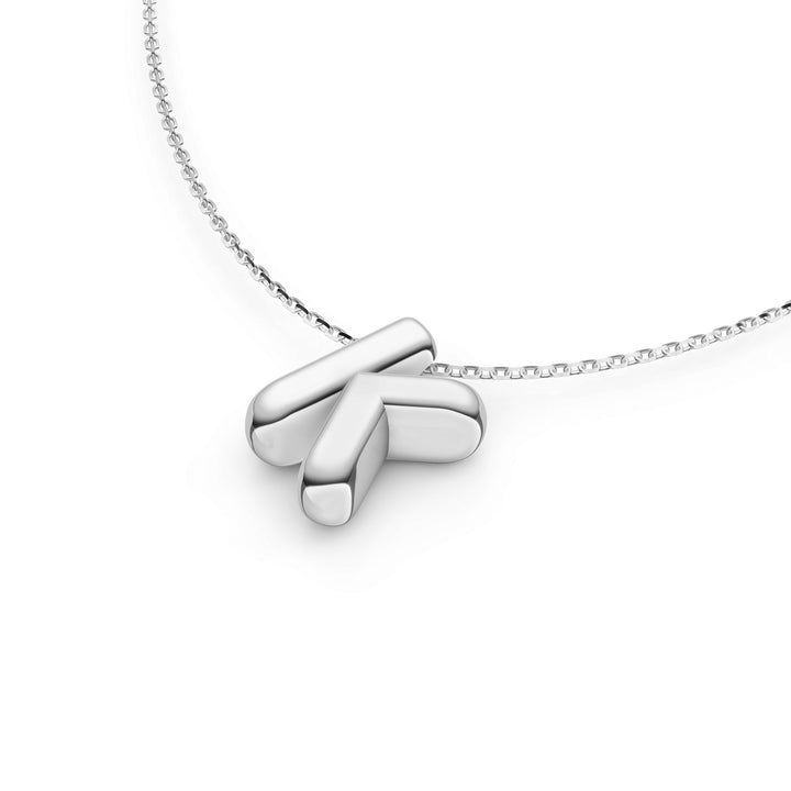 Puffy Bubble Initial ‘K’ Necklace