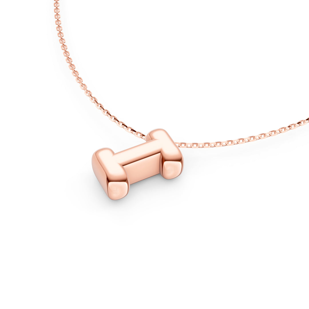 Puffy Bubble Initial ‘I’ Necklace
