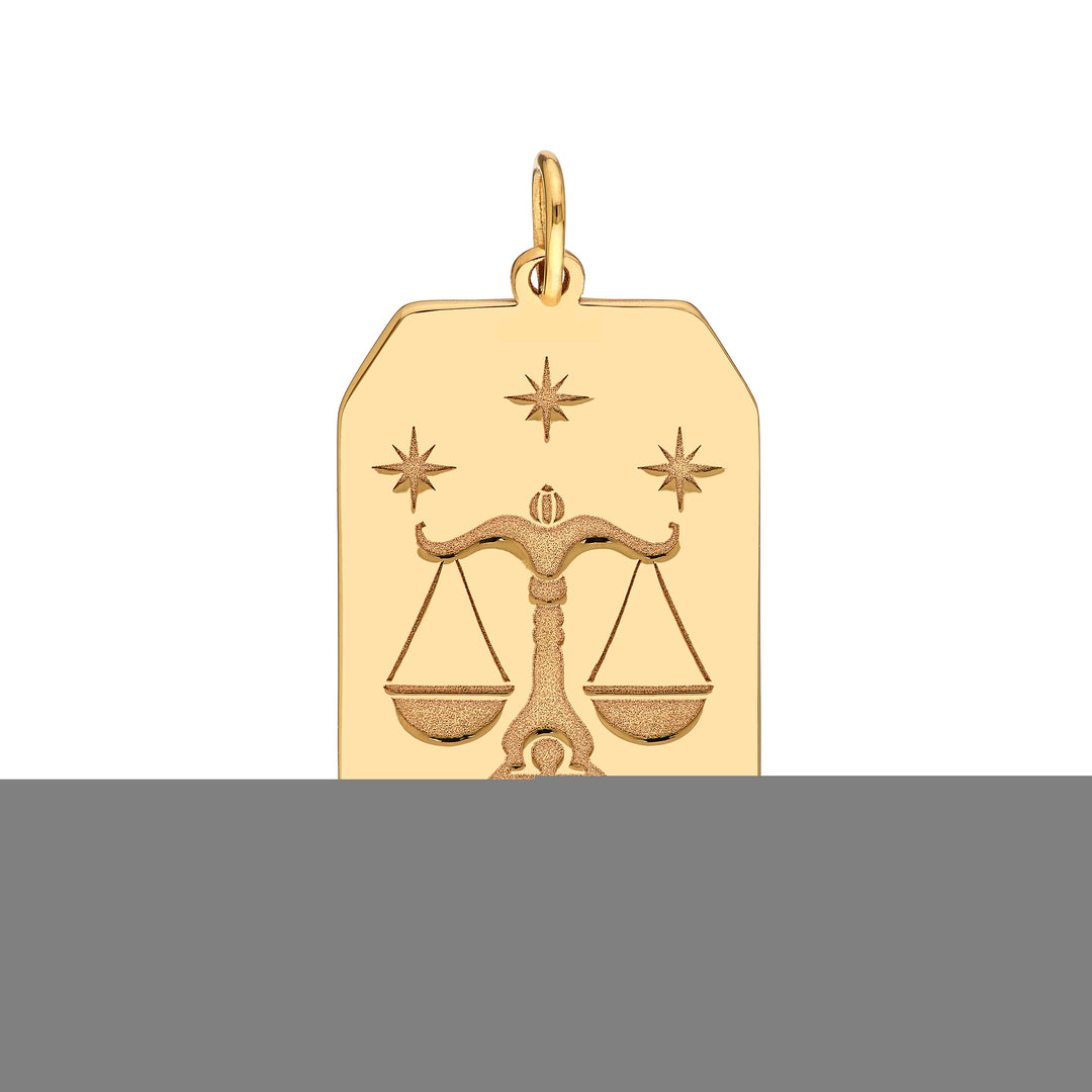 Libra Engraved Pendant