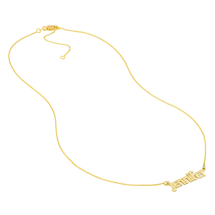 5mm Bubble Font Nameplate Necklace