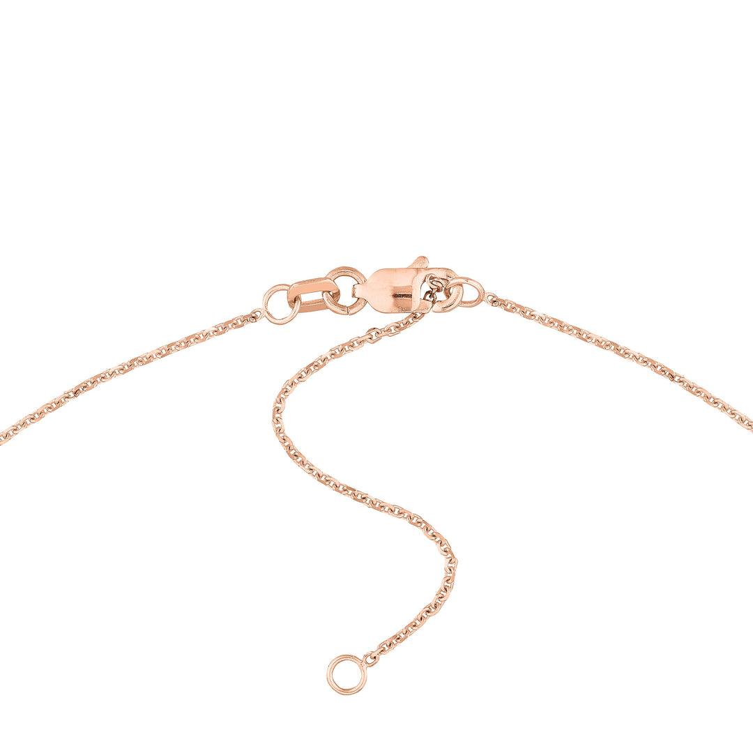 Initial & Diamond Bezel Station Necklace