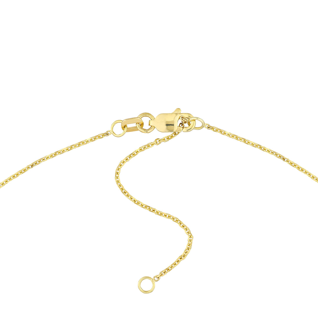 Initial & Diamond Bezel Station Necklace