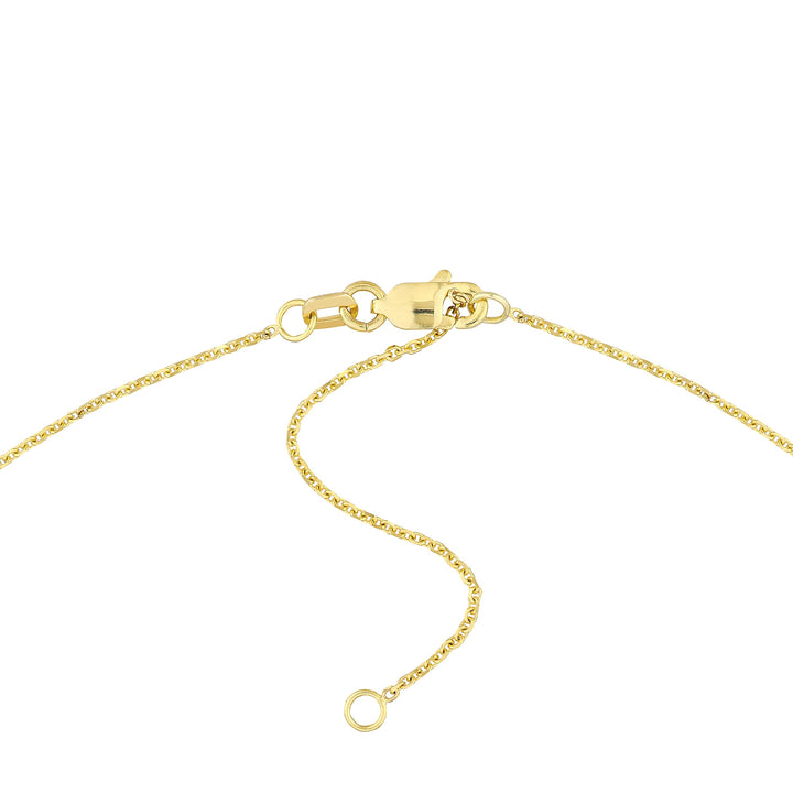 Initial & Diamond Bezel Station Necklace