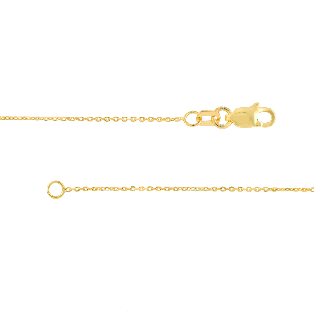 Script M with Diamond Bezel Necklace