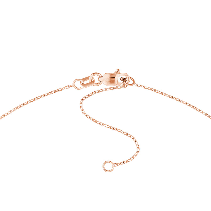 Script V with Diamond Bezel Necklace