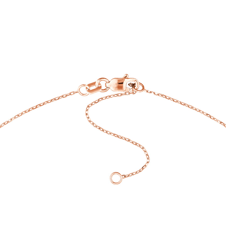 Script X with Diamond Bezel Necklace