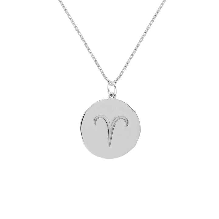 Aries Organic Disc Pendant Necklace