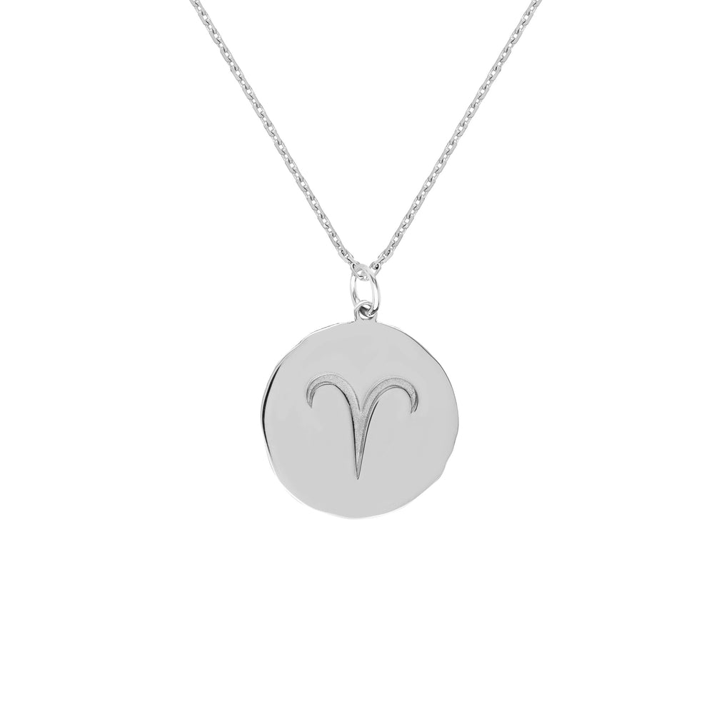 Aries Organic Disc Pendant Necklace