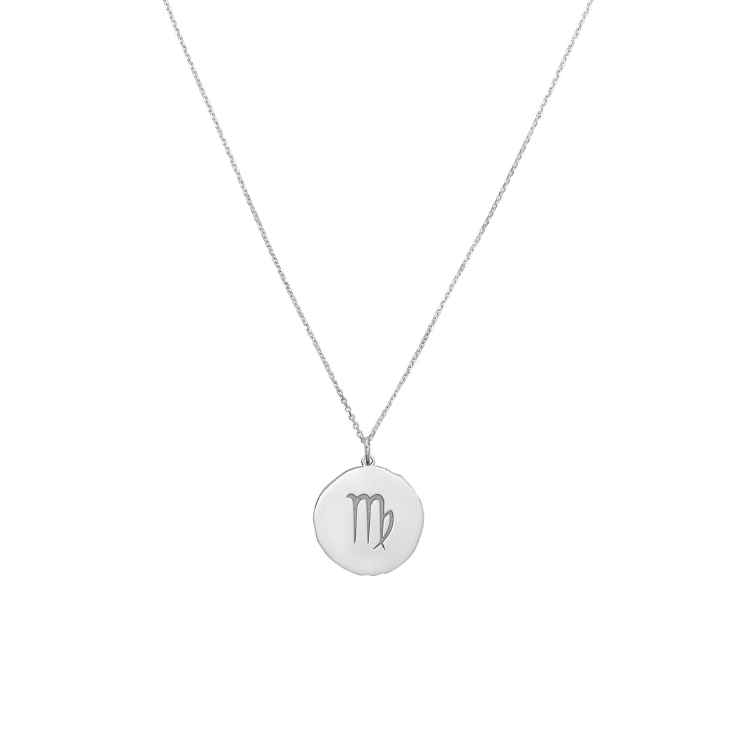 Virgo Organic Disc Pendant Necklace