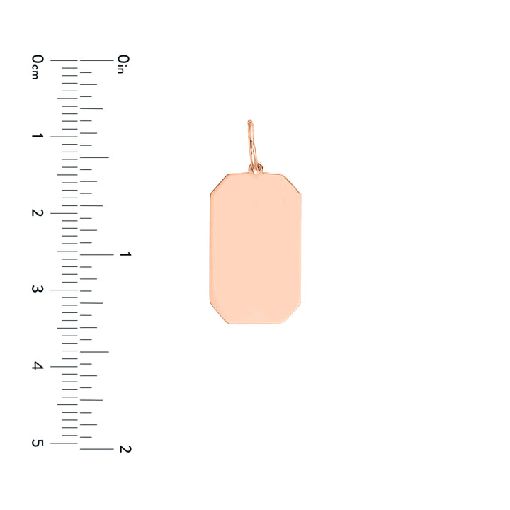 Cutoff Rectangular Engravable Charm