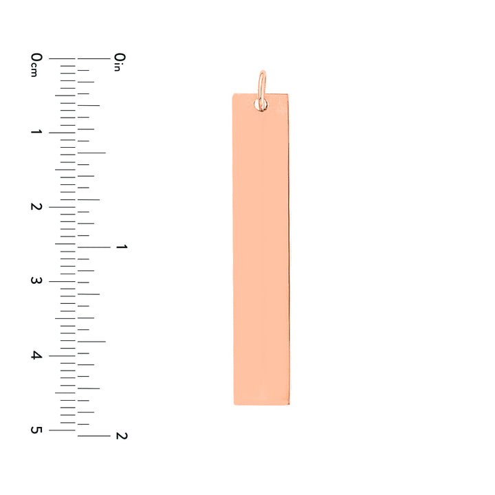X-Long Vertical Bar Engravable Charm