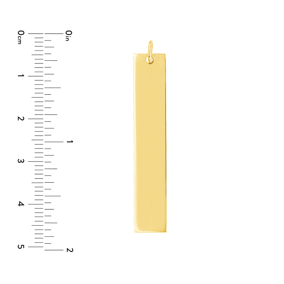 X-Long Vertical Bar Engravable Charm
