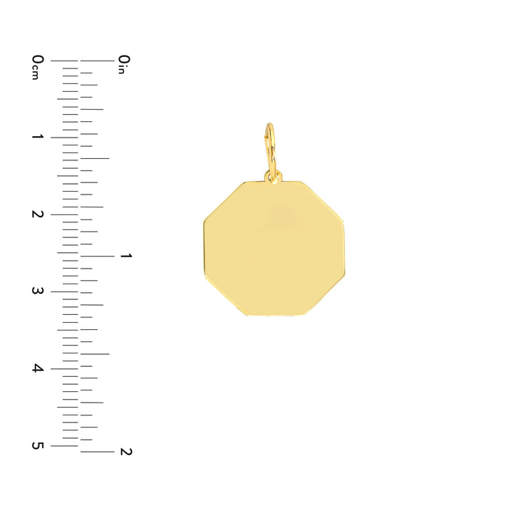 Octagon Engravable Charm