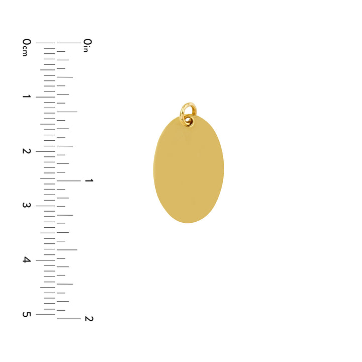 Small Oval Engravable Charm
