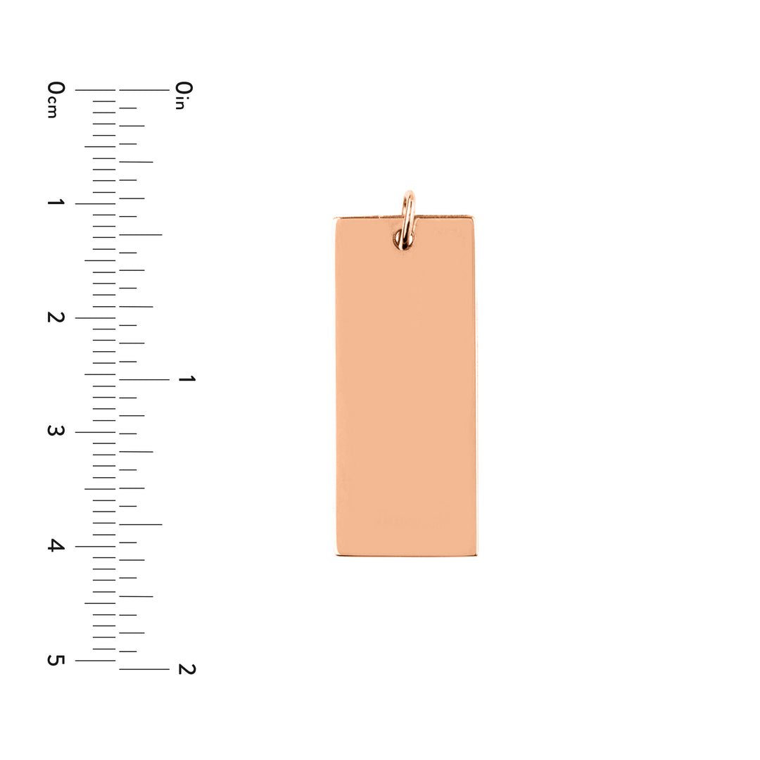 Large Rectangular Engravable Charm
