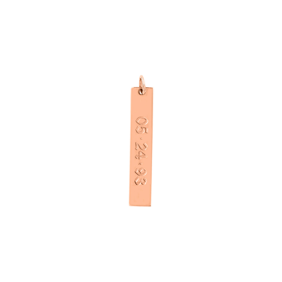 Medium Vertical Bar Engravable Charm