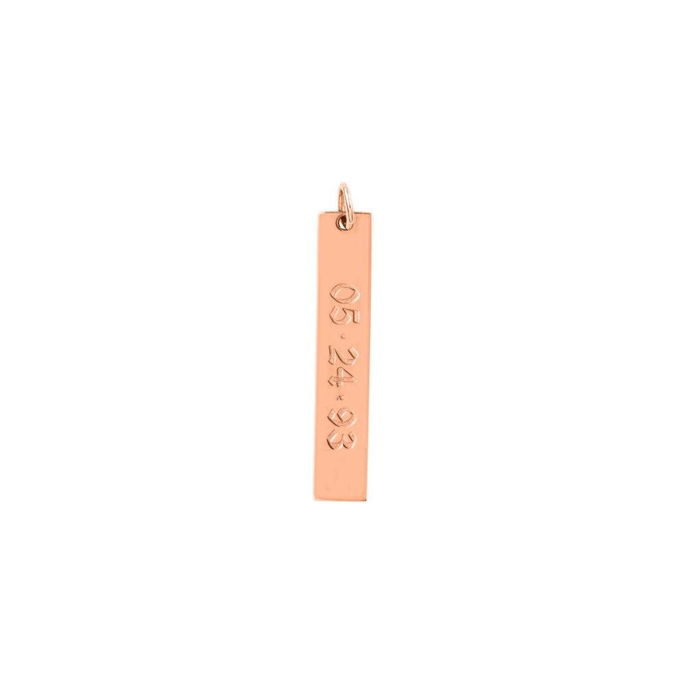 Medium Vertical Bar Engravable Charm