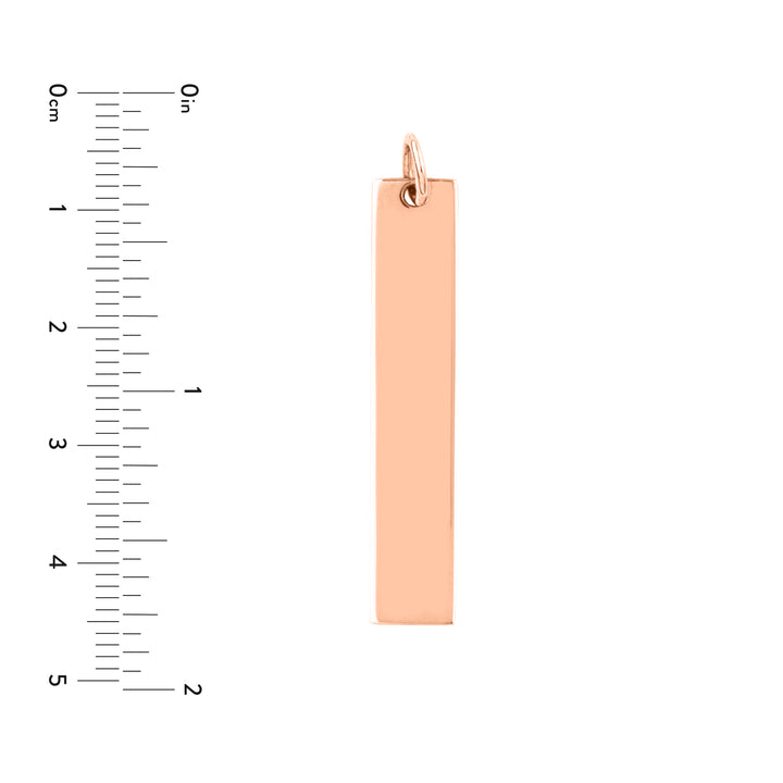 Long Vertical Bar Engravable Charm