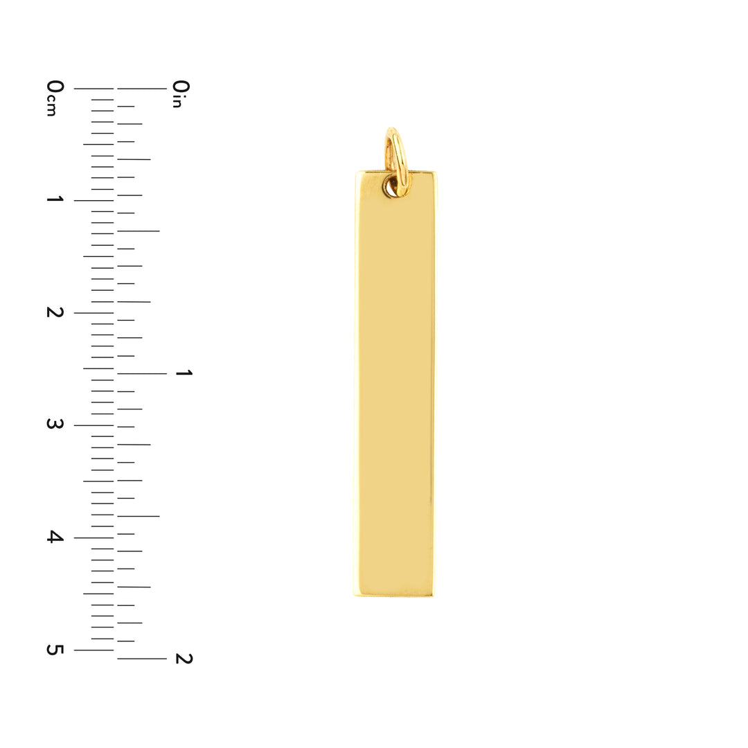 Long Vertical Bar Engravable Charm