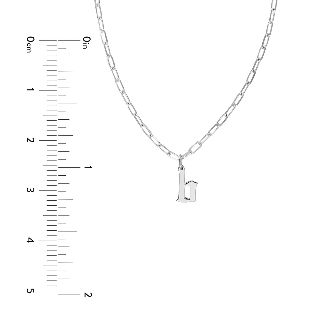 Gothic Initial Paper Clip Necklace