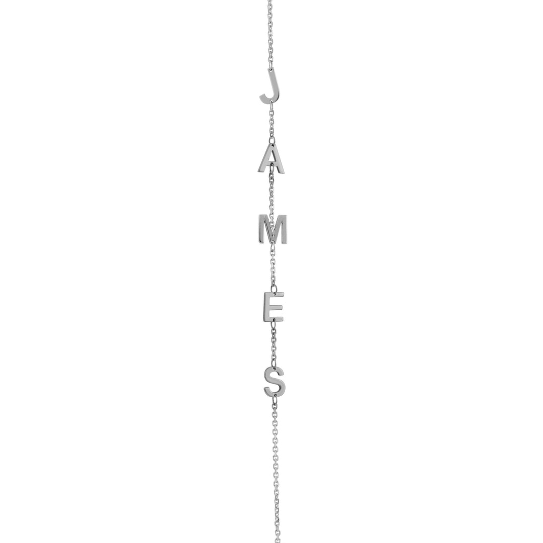 Block Initials Adjustable Bracelet