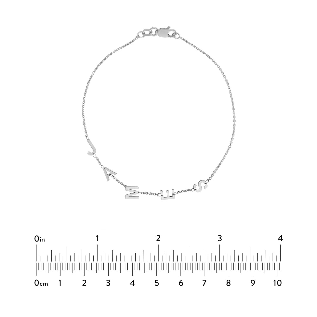 Block Initials Adjustable Bracelet