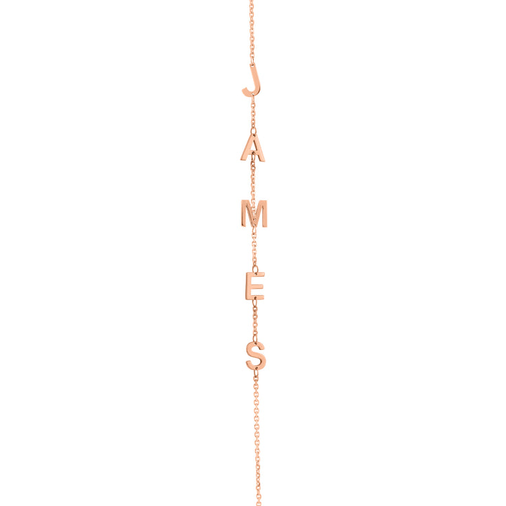 Block Initials Adjustable Bracelet