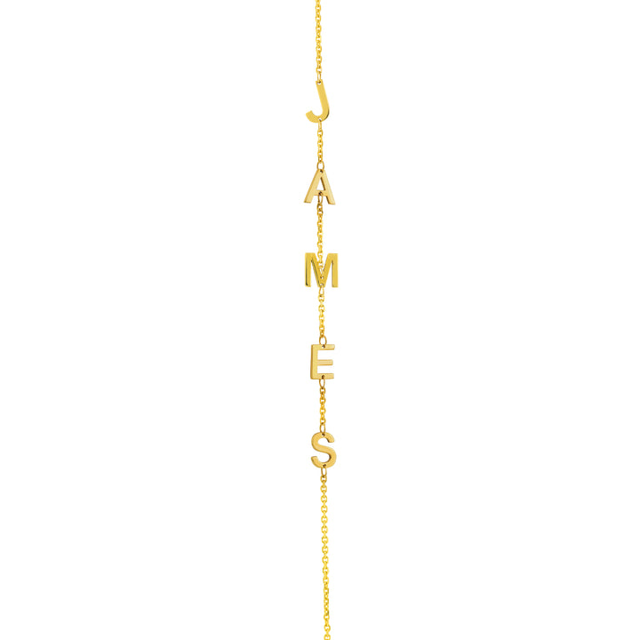 Block Initials Adjustable Bracelet