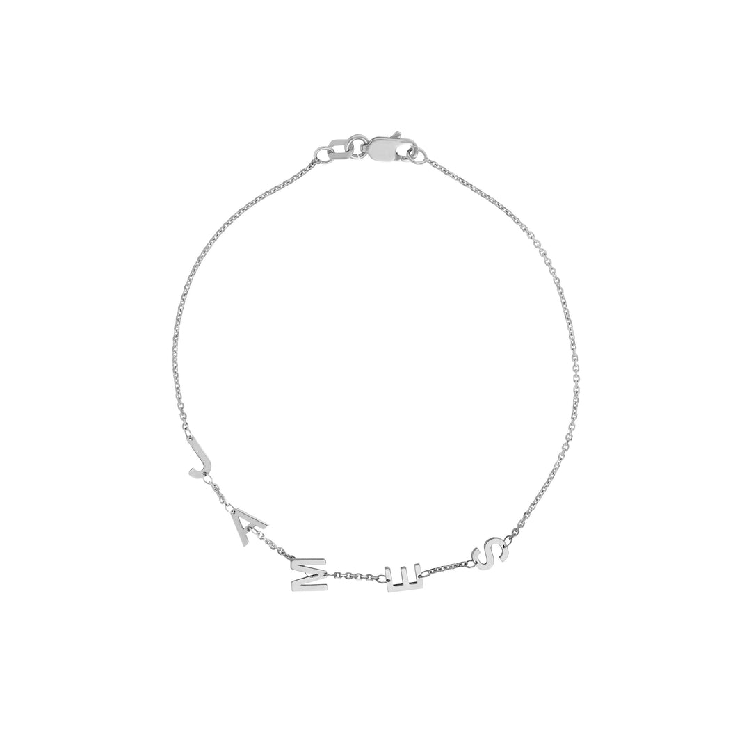 Block Initials Adjustable Bracelet
