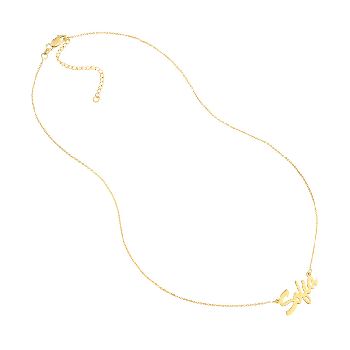 5mm Brush Font Nameplate Necklace