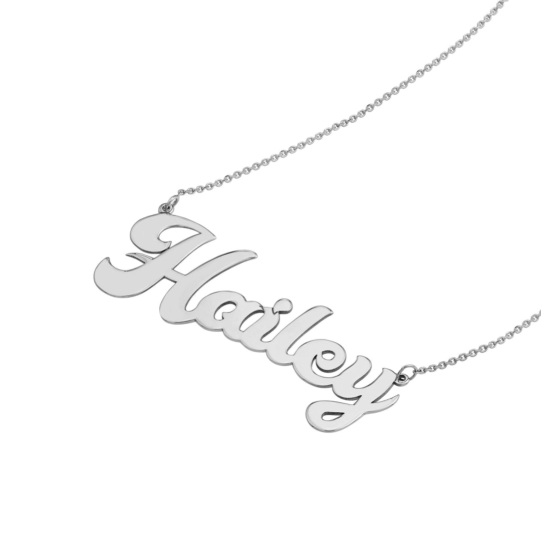 5mm Cursive Nameplate Necklace