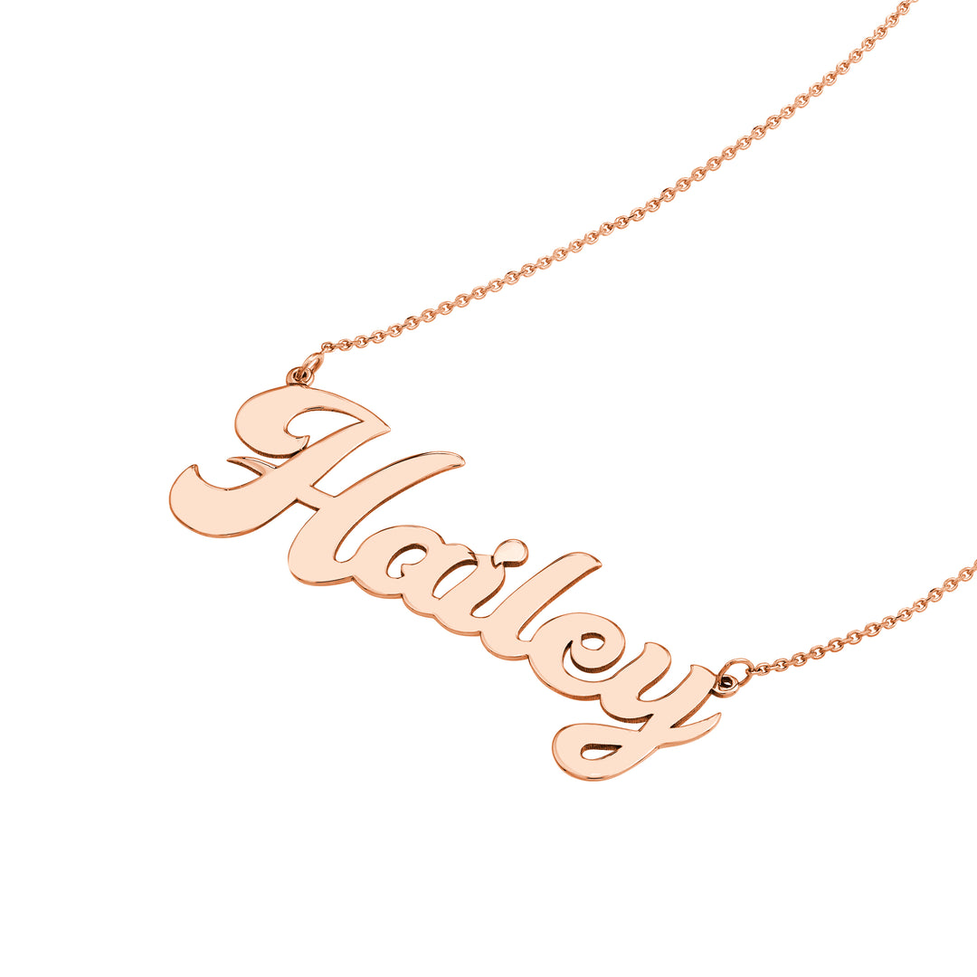 5mm Cursive Nameplate Necklace