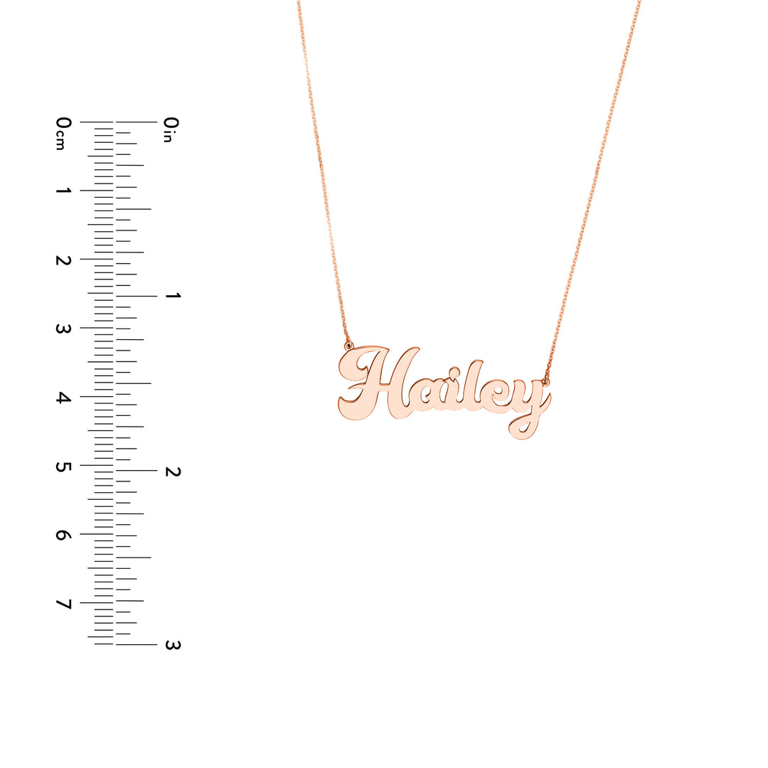 5mm Cursive Nameplate Necklace