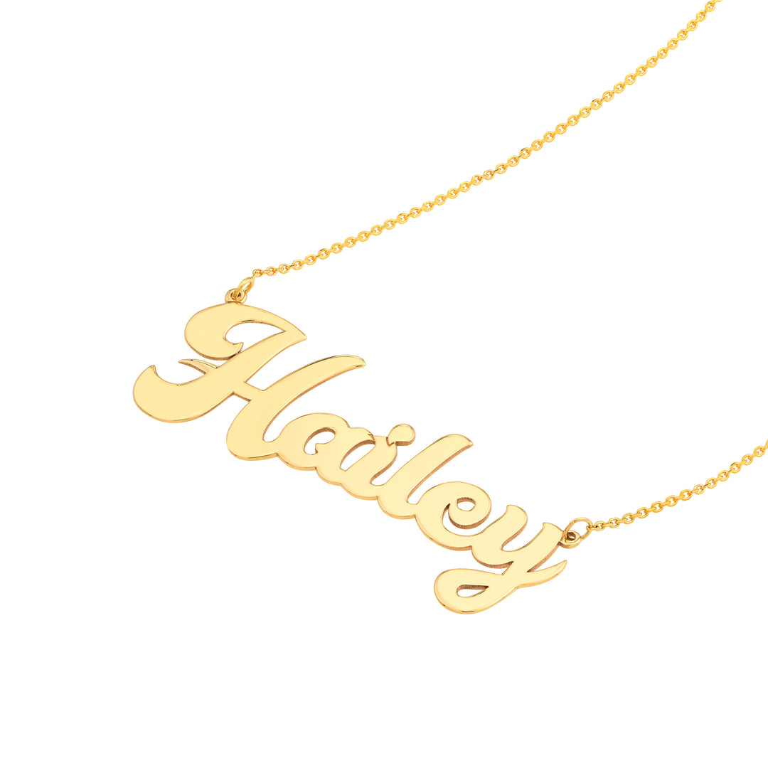 5mm Cursive Nameplate Necklace