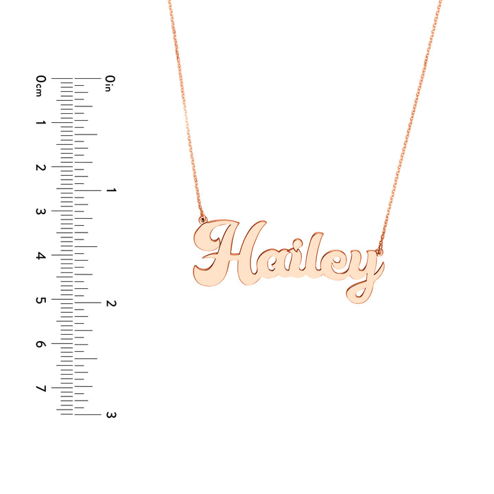 7mm Cursive Nameplate Necklace