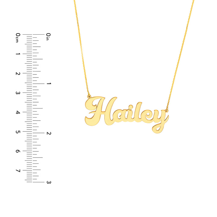 7mm Cursive Nameplate Necklace